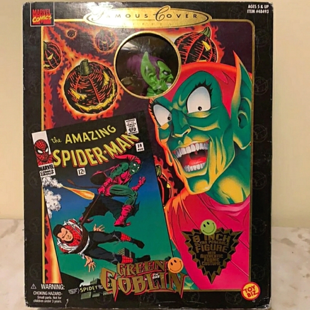 RARE 1997 Marvel Spider Man Green Goblin Collectable Figure ToyBiz